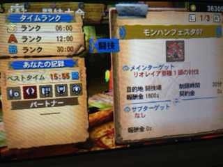 チャレンジクエスト Mh4 狩猟日記